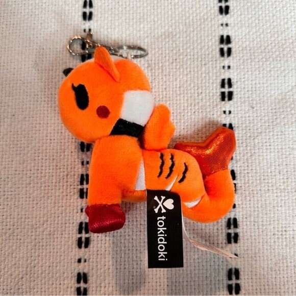 Aurora‎ Tokidoki Marea Orange Mermicorno Plush Clip On Figure Keychain Bag Charm - Picture 4 of 7